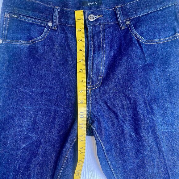 RVCA Men’s Denim Jeans Week-End Relaxed Fit Blue Stone Wash Jeans -Size 34x30 - Picture 10 of 16